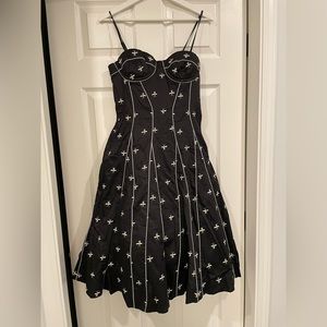 Anthropologie dragonfly black dress size S